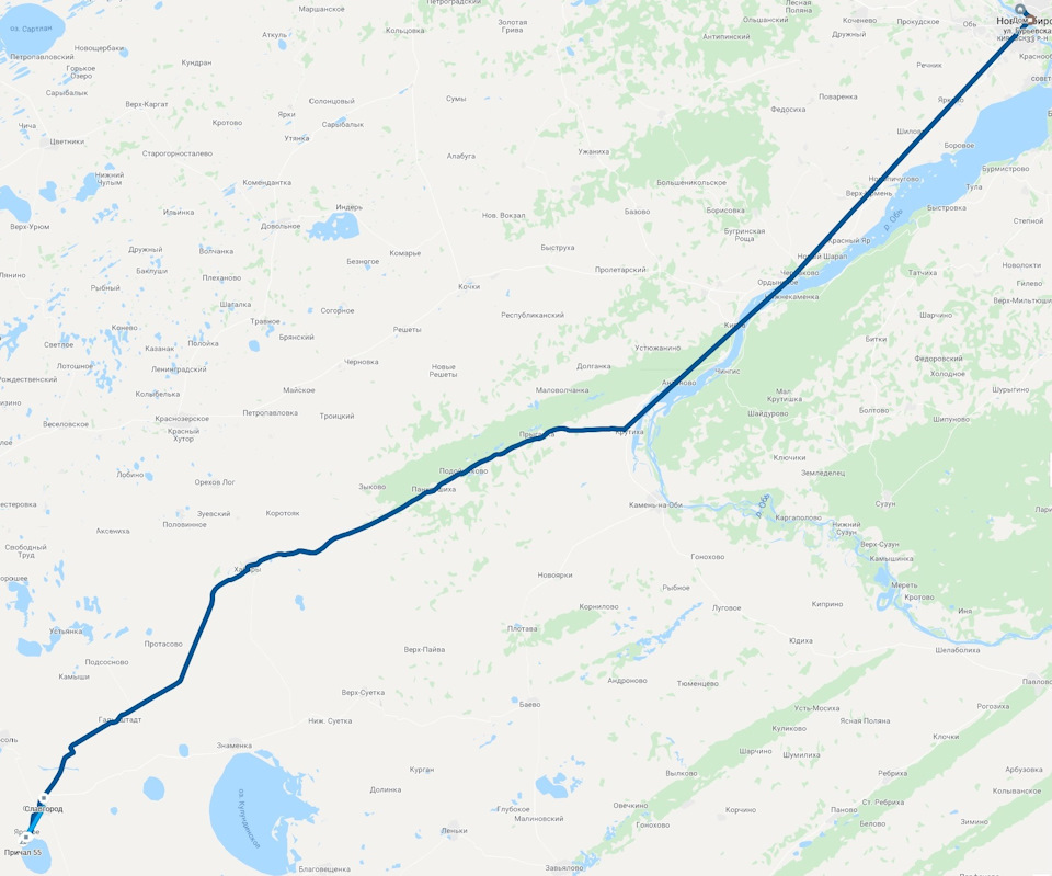 Карта новосибирск завьялово алтайский край на машине