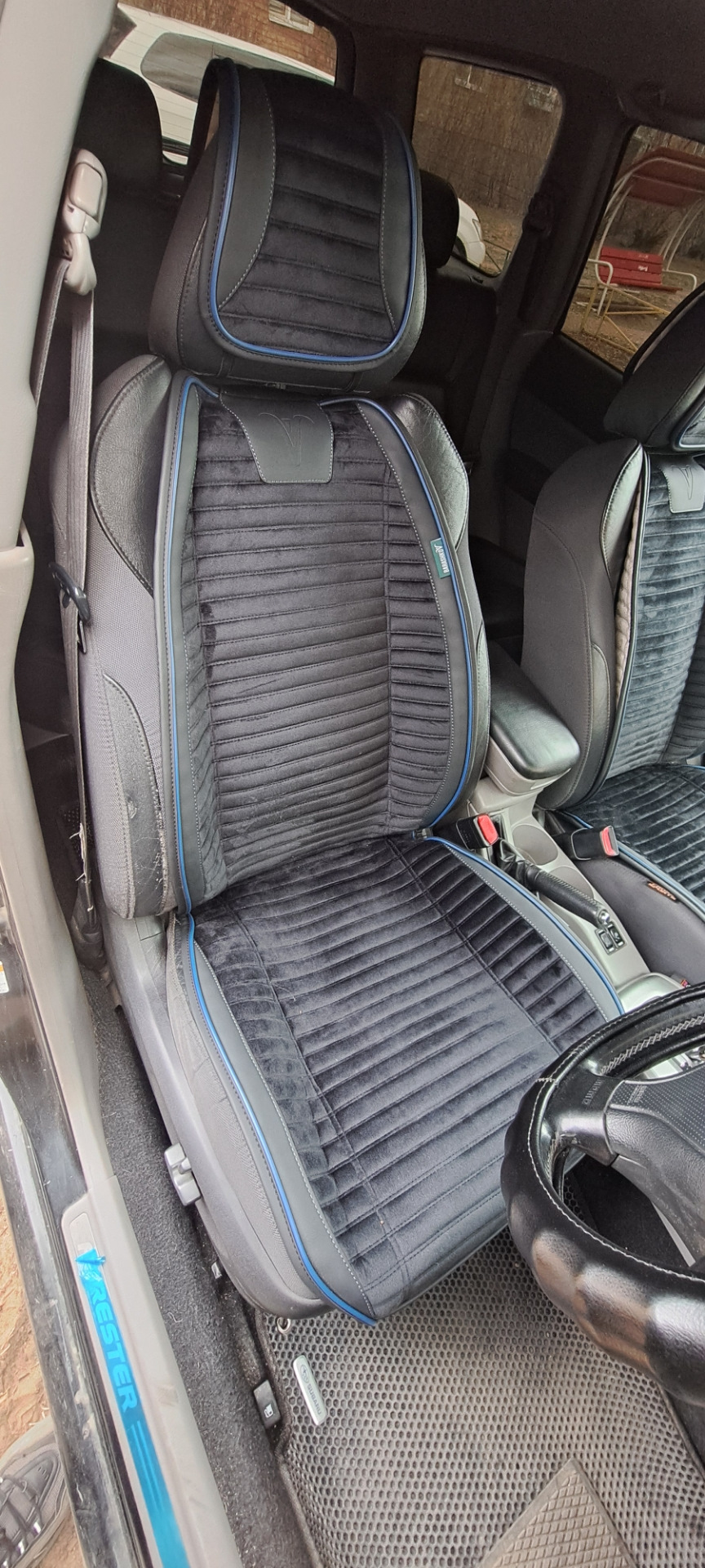 Велюровые накидки на сиденья — Subaru Forester (SG), 2 л, 2005 года ...