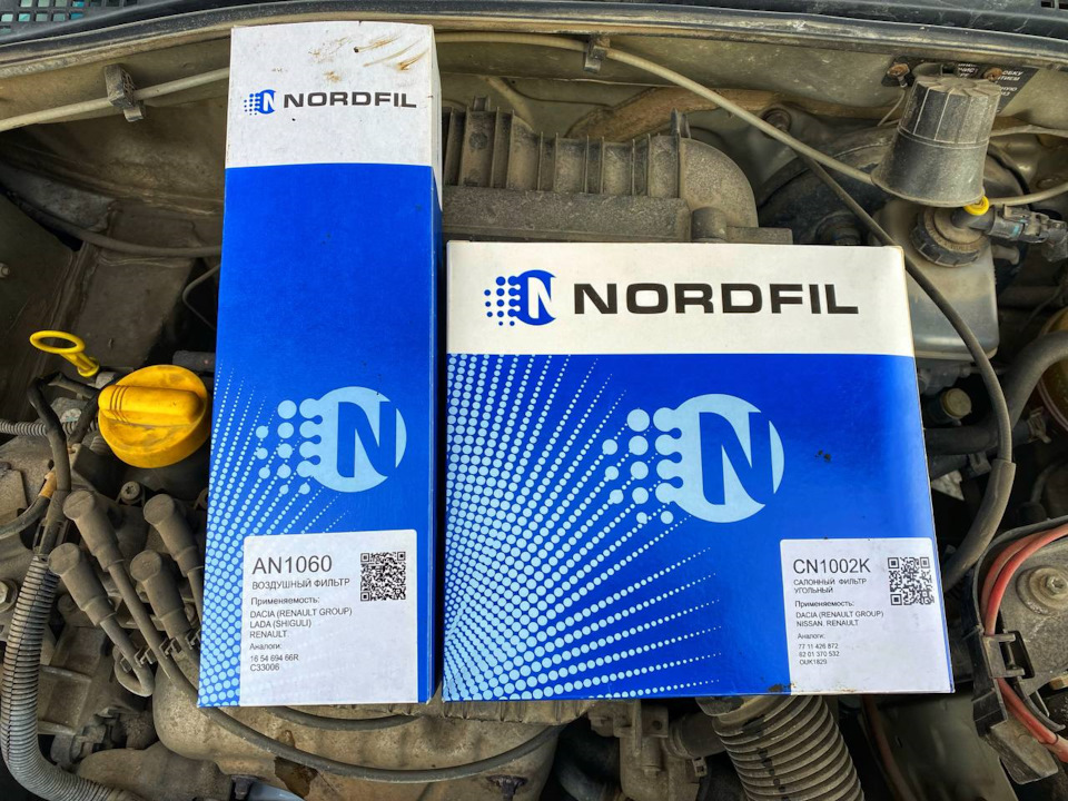 143. ( Замена Масла и Фильтров Nordfil 449.953 км ) — Renault Logan (1G ...