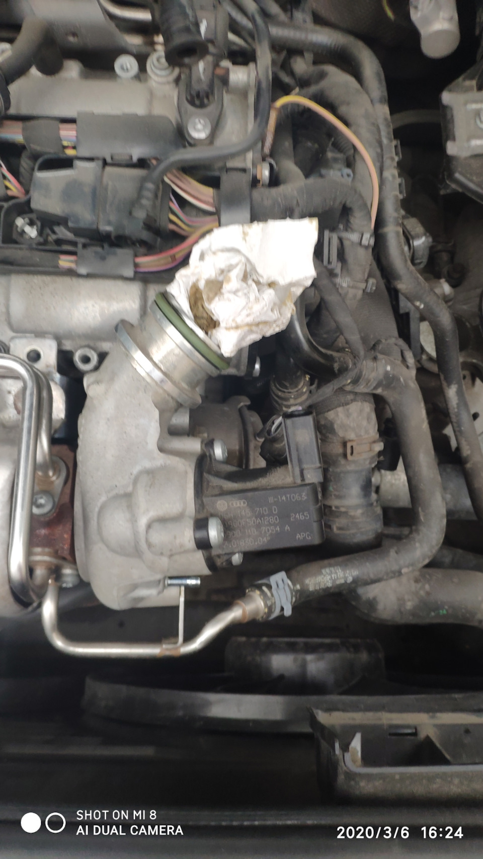 Установка масло помойки и замена уплот.кольца впускного коллектора ...