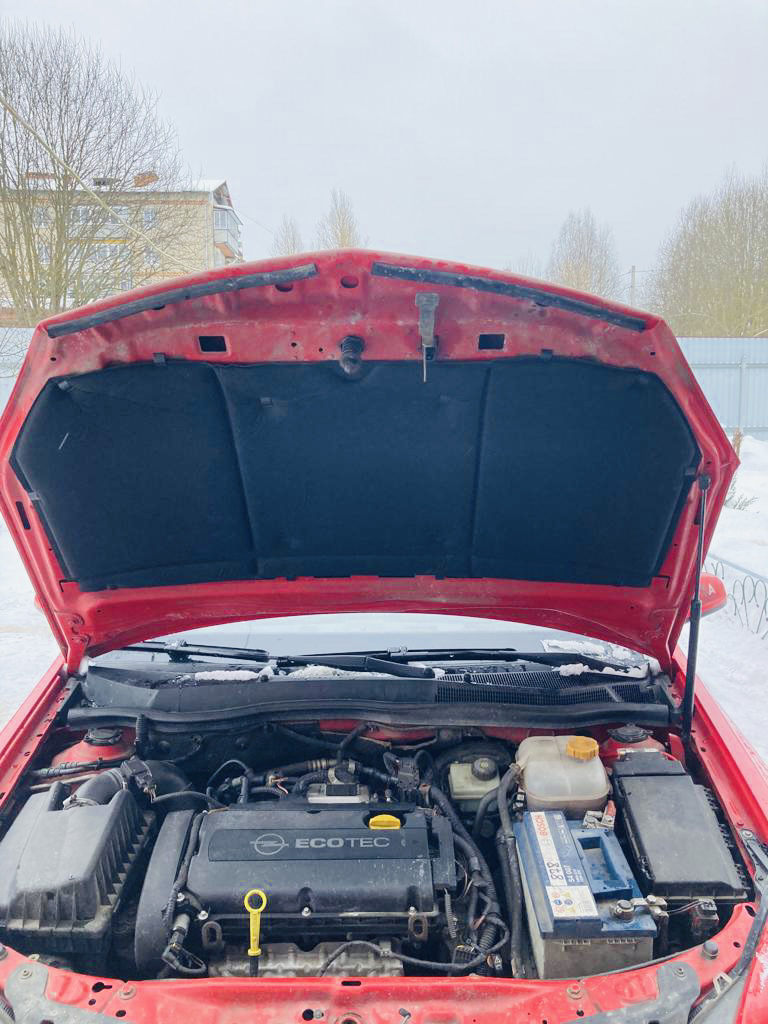 Термошумка капота — Opel Astra H GTC, 1,8 л, 2007 года | своими руками ...