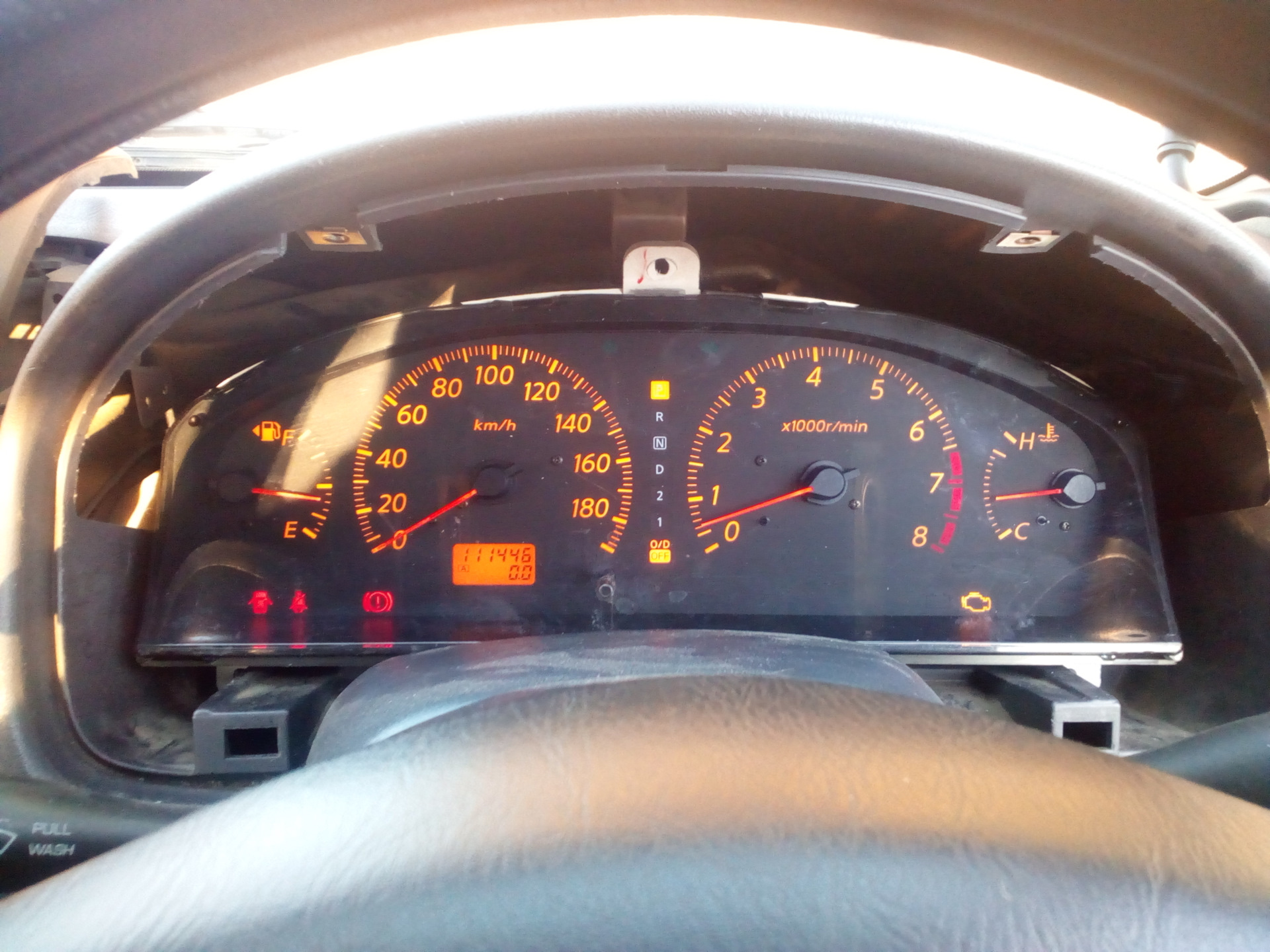 Приборная панель Nissan Wingroad пересвет/розжиг - Nissan Wingroad (Y11), 1,5 л,