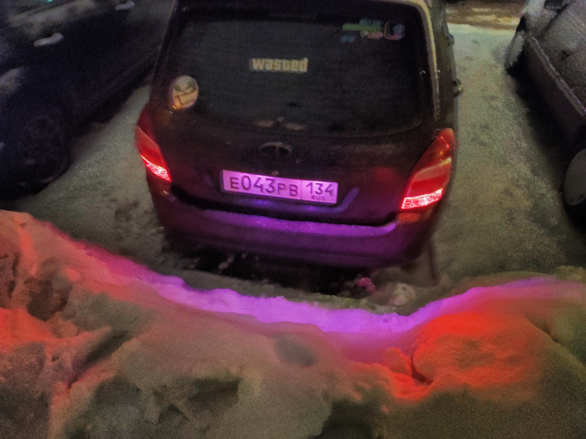 Новые лампы в подсветку номера — Lada Калина 2 универсал, 1,6 л, 2014 ...
