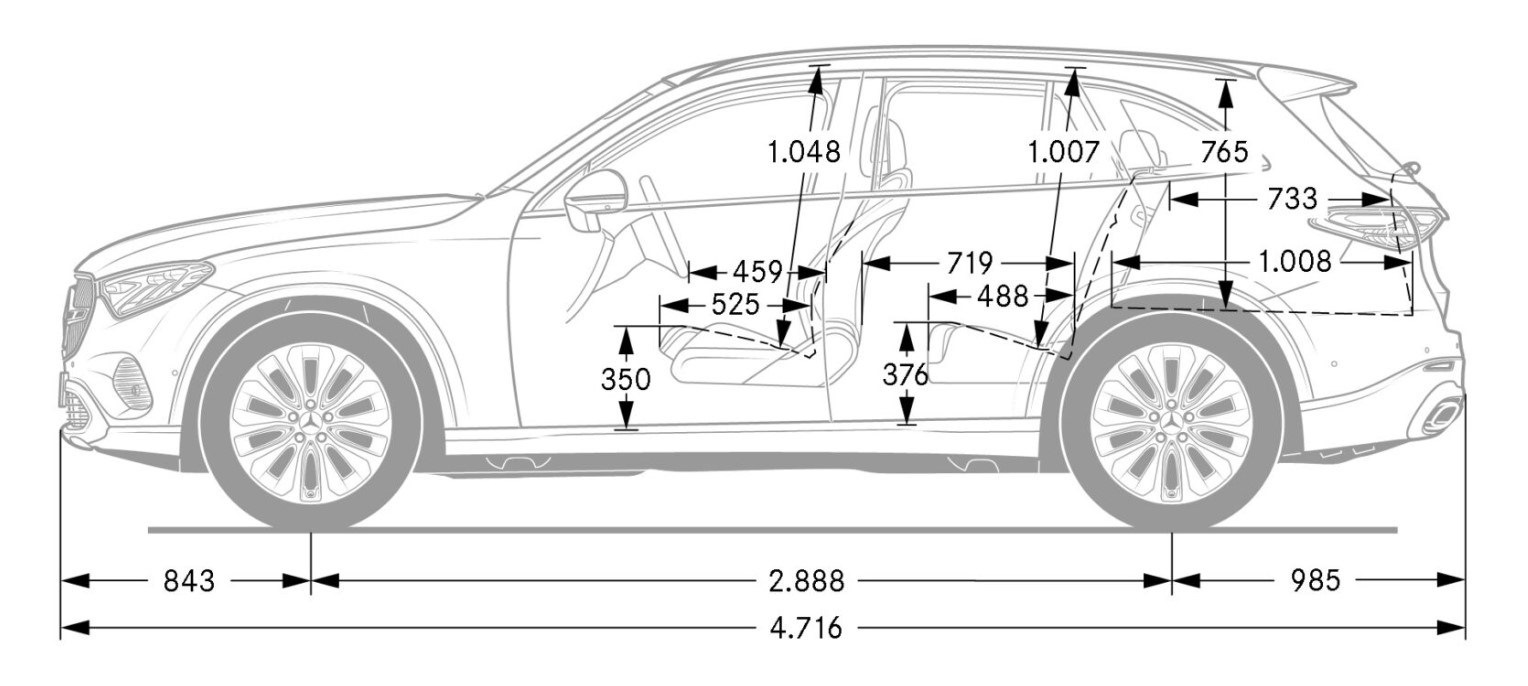 Мерседес w205 размеры. Мерседес w205 габариты. Мерседес GLC 2018 года объём багажника.