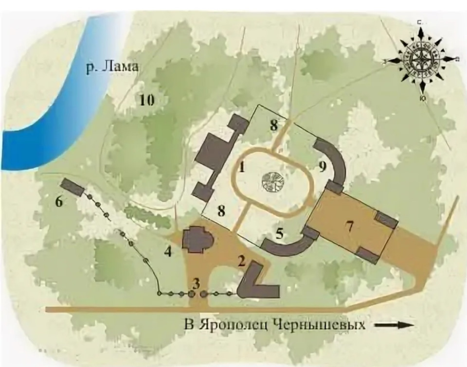 Карта ярополец с достопримечательностями