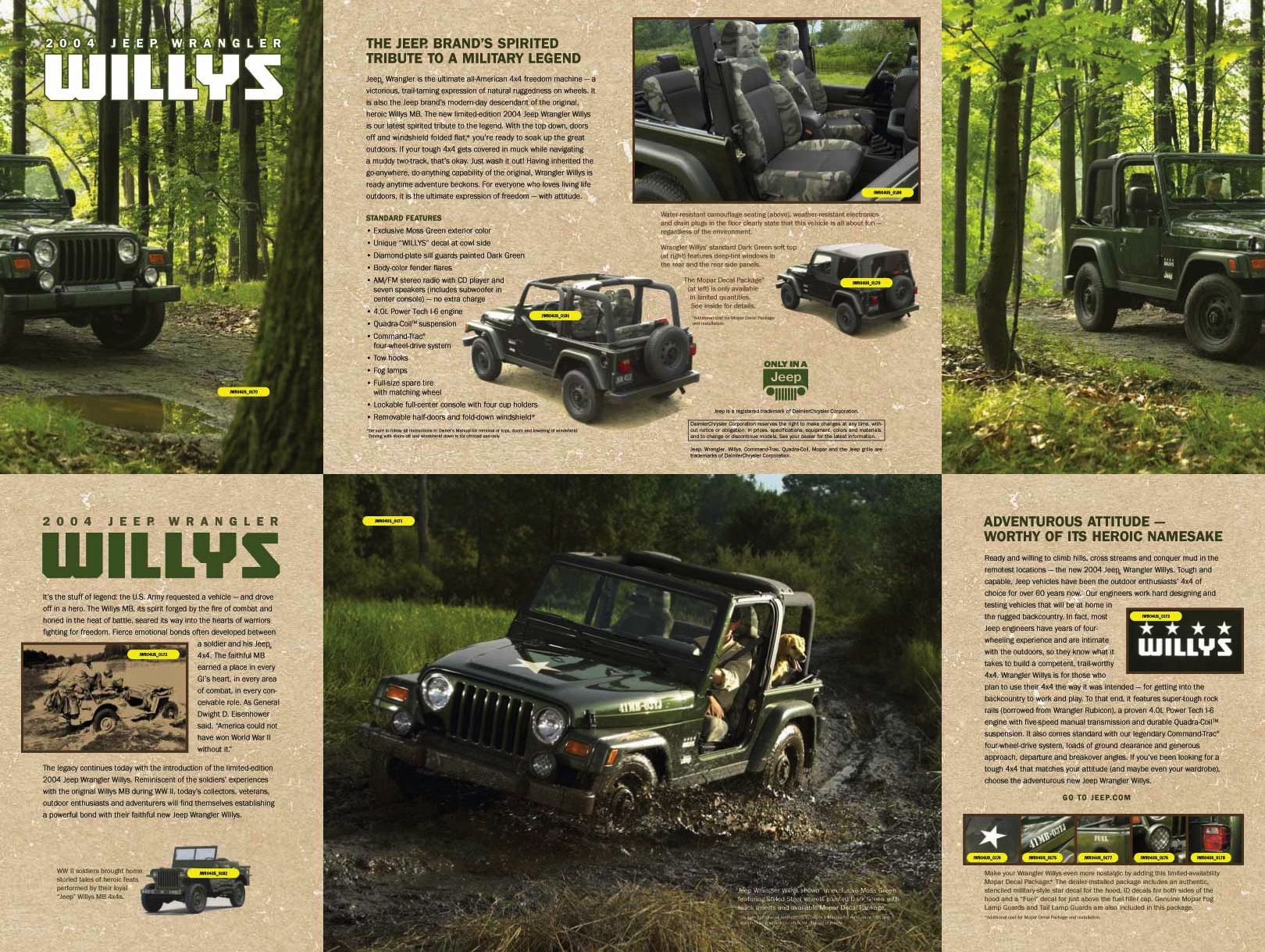 Комплектация Wrangler X/WILLY'S EDITION — Jeep Wrangler (TJ), 4 л., 2005  года | стайлинг | DRIVE2