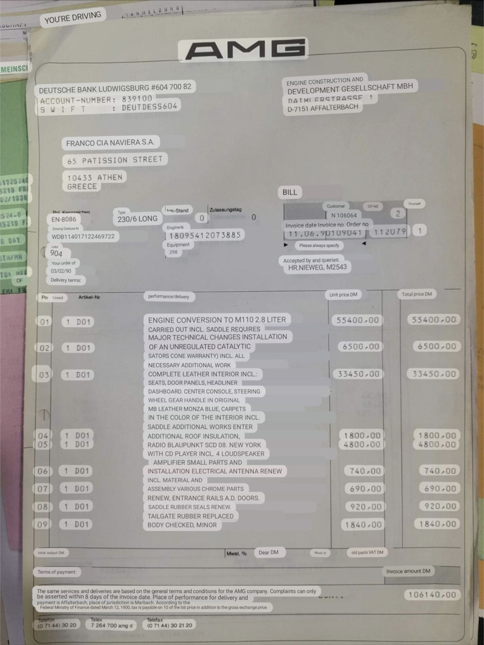 Фото в бортжурнале Mercedes-Benz W115. Запчасти на фото: 172524B, O30290