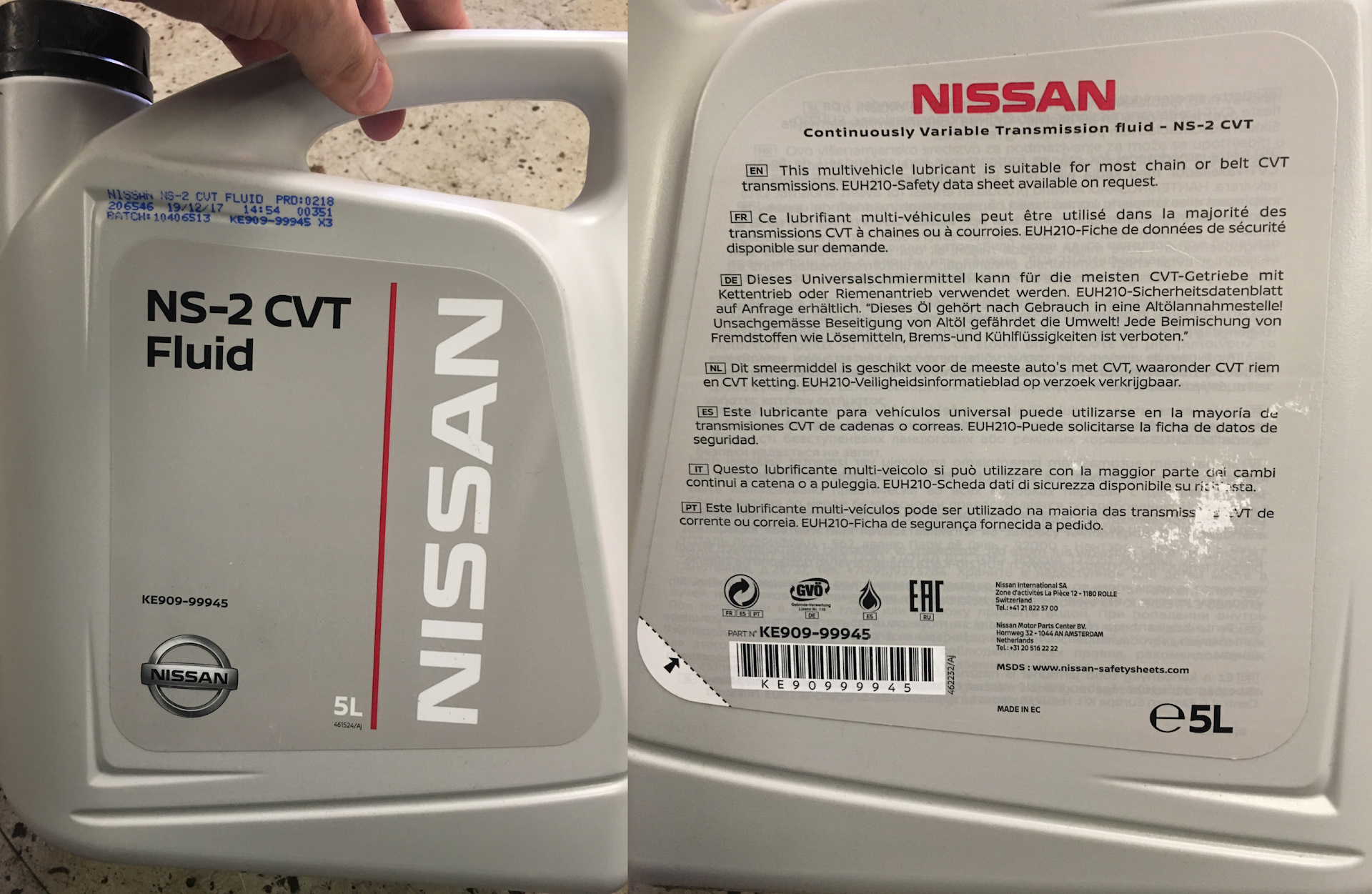 Допуск масла ниссан х трейл. Nissan NS-2 CVT Fluid. Ns2 CVT Nissan 1 литр. Nissan 5-30 новая канистра. Nissan ke90999945.