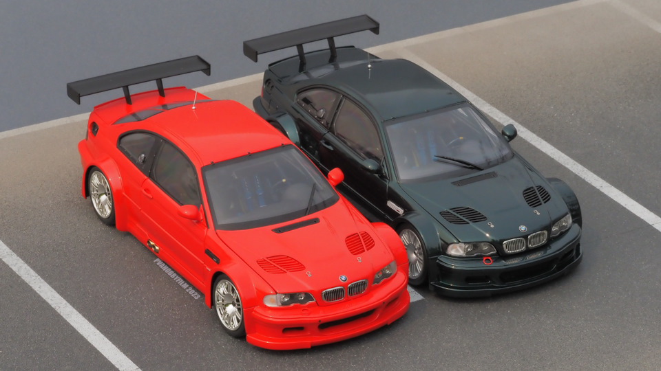 BMW M3 GTR (E46), 2001. 1/18 Сравнение: DCN против Minichamps ...