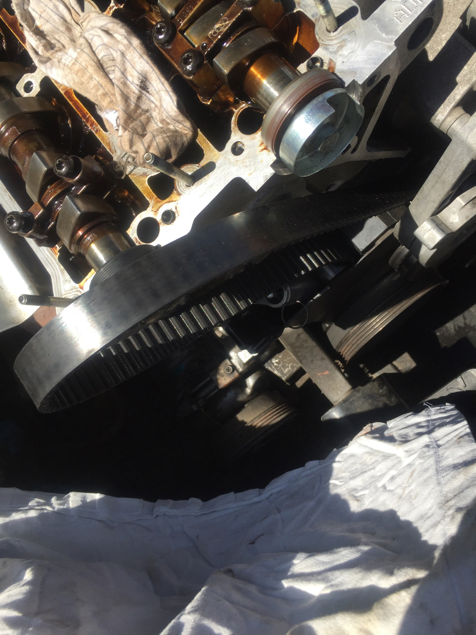 Небольшой ремонт Снятие впускного коллектора и чистка дроссельной ...