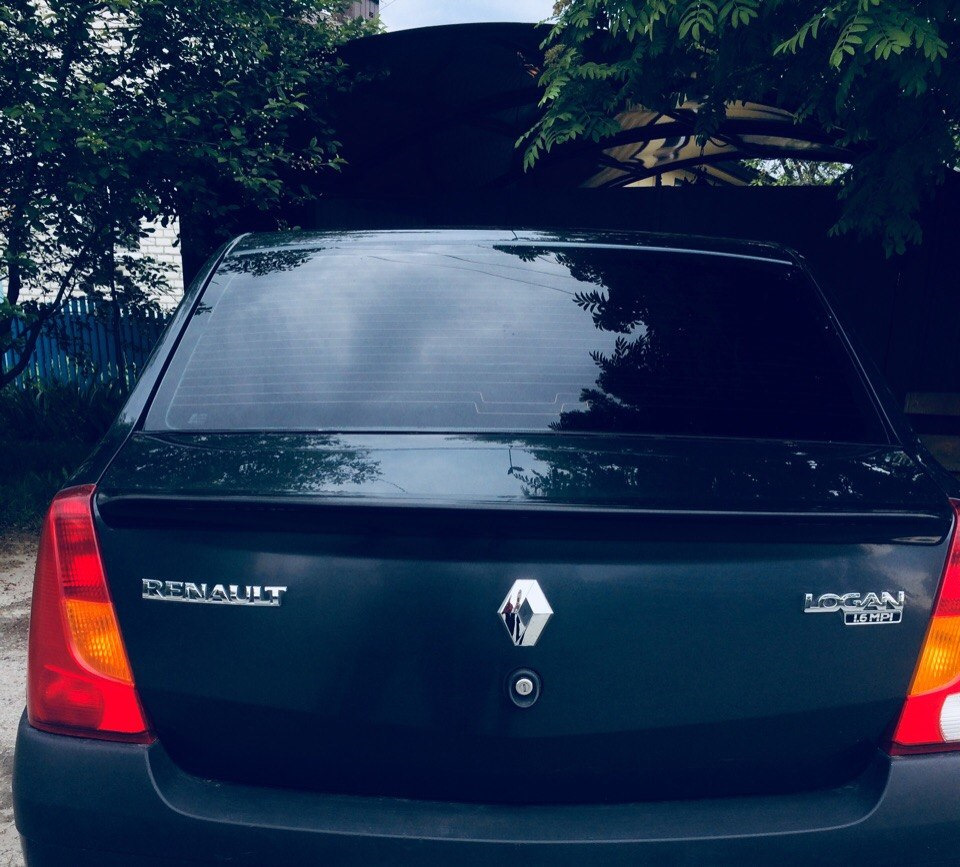слип-спойлер — Renault Logan (1G), 1,6 л, 2008 года | тюнинг | DRIVE2