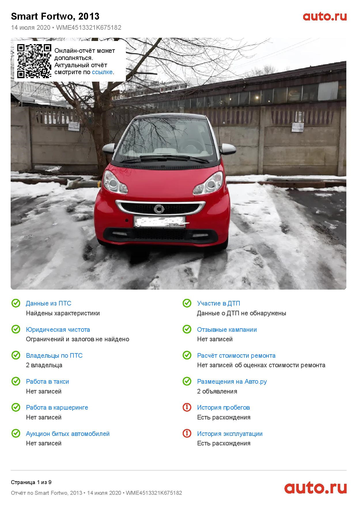 Сравнение платных сервисов проверки авто (на примере моего Смарта) — Smart  fortwo (2G), 1 л, 2013 года | другое | DRIVE2