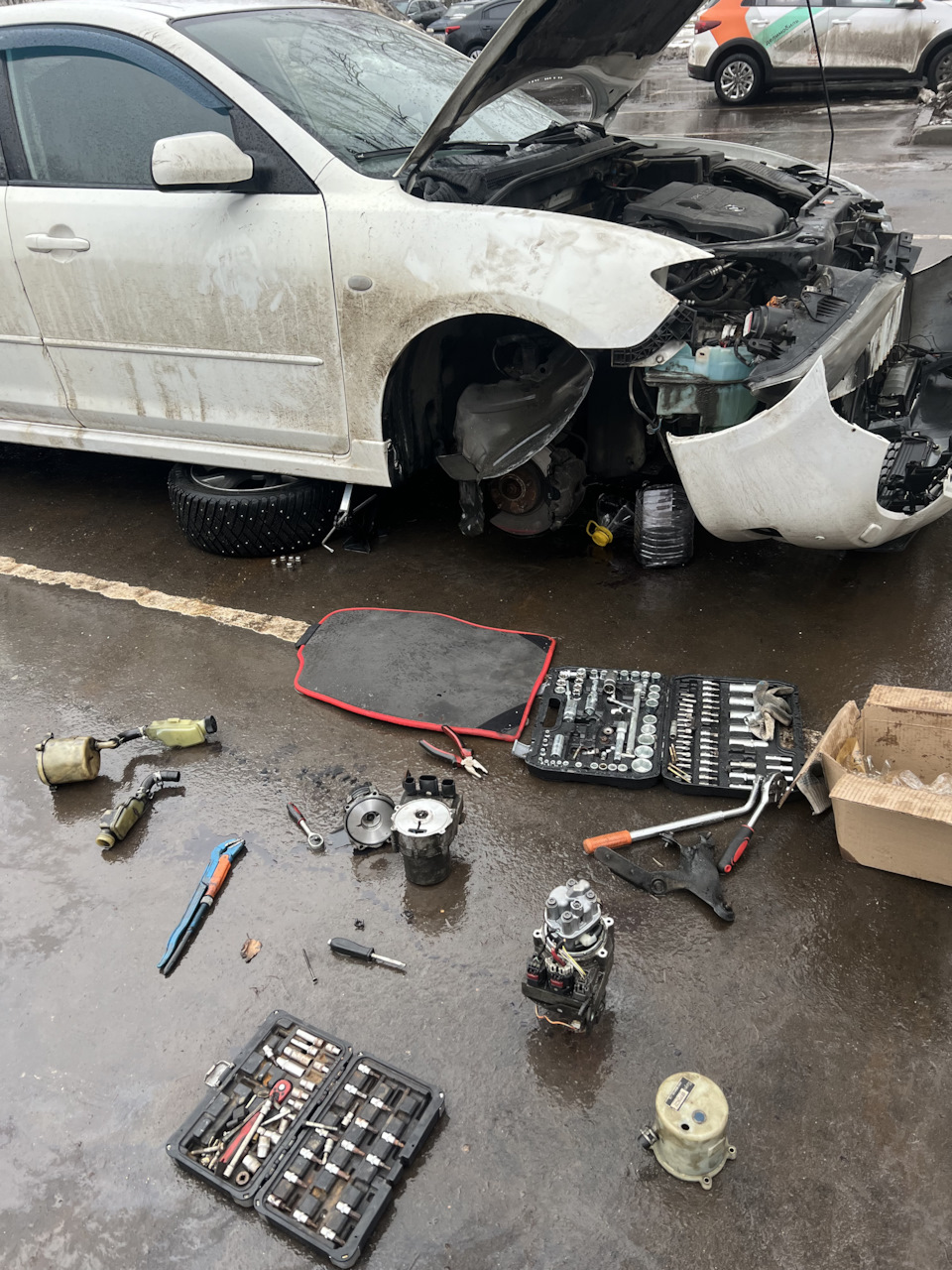 Насос ГУР. Мазда 3 БК 2.0. — Mazda 3 (2G) BL, 2 л, 2008 года | поломка ...