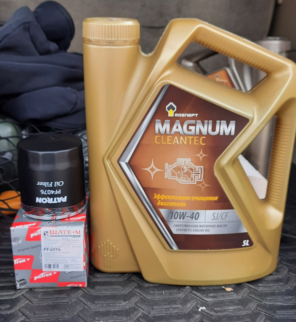 Rosneft Magnum Cleantec 10W-40 & Patron PF4076 — Nissan Murano II. Запчасти на фото: PF4076