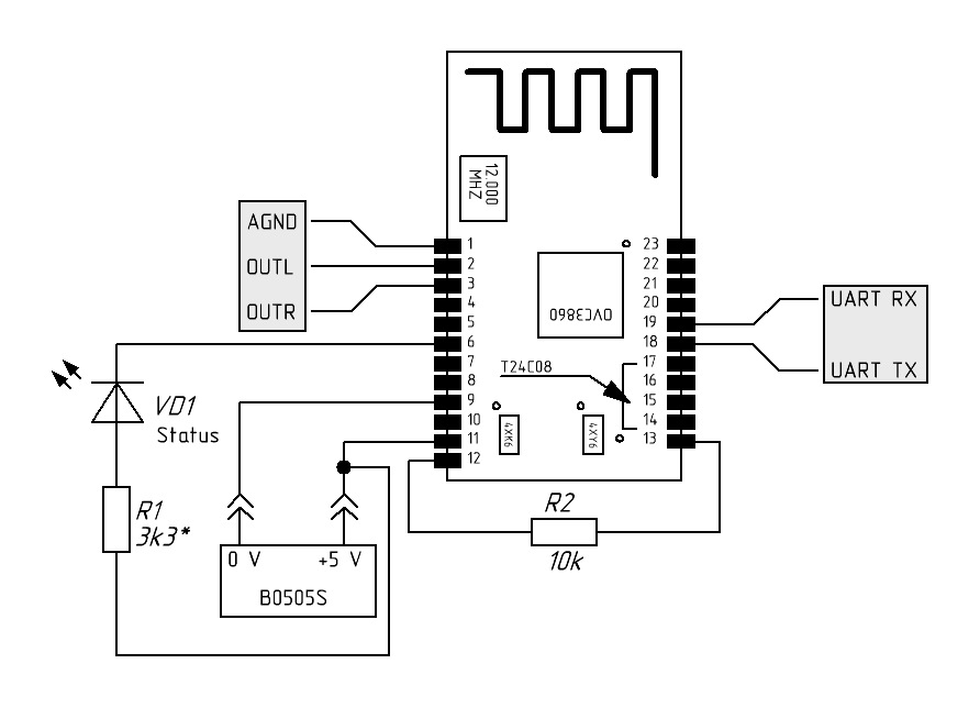 B w схема. Гальваническая развязка для блютуз модуля схема. Схема подключения блютуз модуля. TENSTAR b0505s-1w. B0505s-1w распиновка.