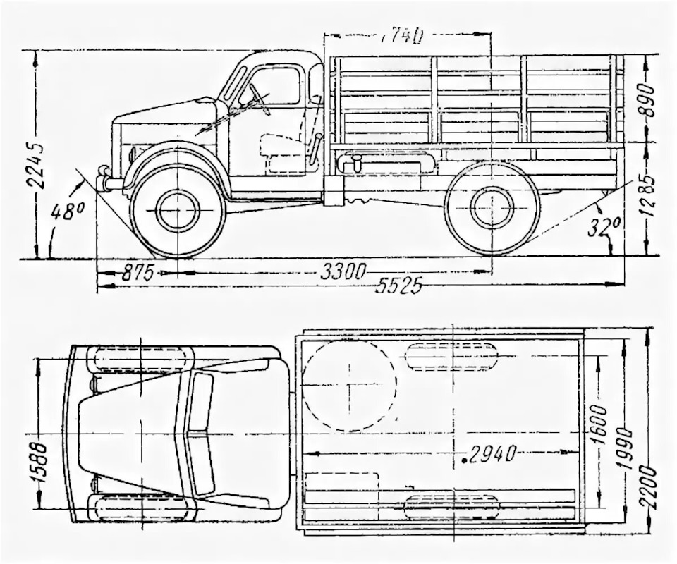 Чертеж газ 66 dwg