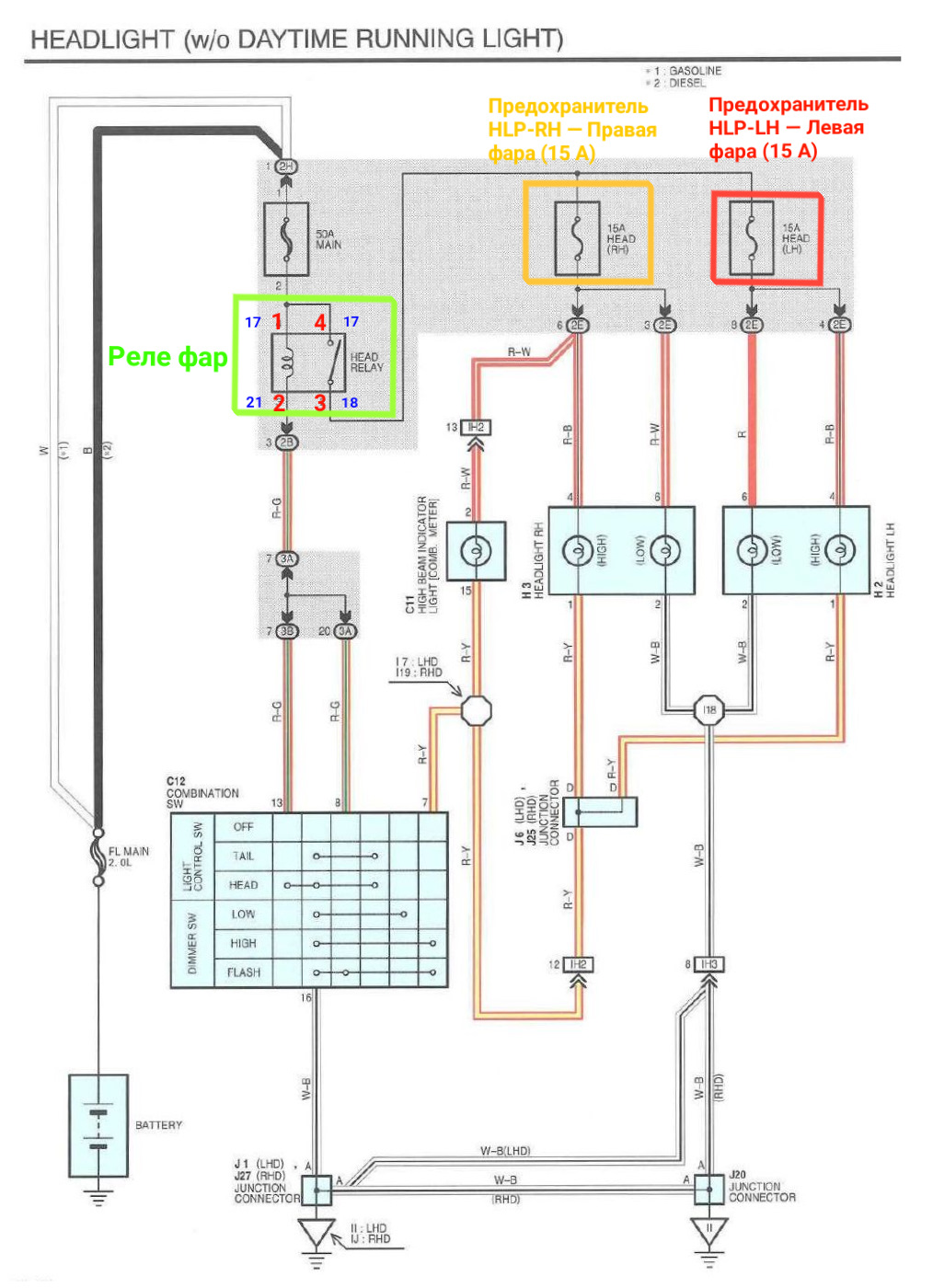 Схемы тойота авенсис. Тойота Авенсис 1999 года схема ПТФ. Схема салонного освещения Тойота Авенсис. Toyota Corolla 120 схема света фар. Схема противотуманных фар Тойота Авенсис 2001 года.