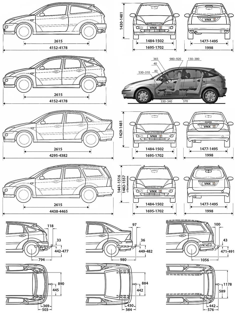 Чертеж форд фокус 2