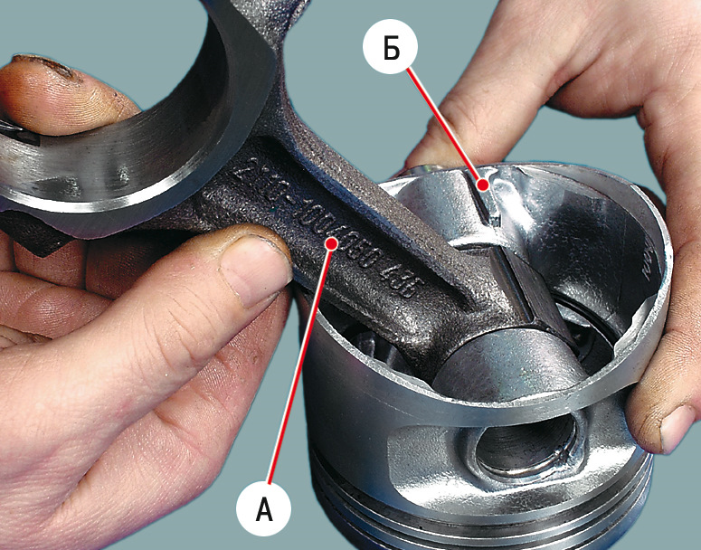 Какой порядок сборки поршня с шатуном Ремонт и сборка двигателя ВАЗ 2105 - Lada 21053, 1,5 л, 1995 года своими руками 