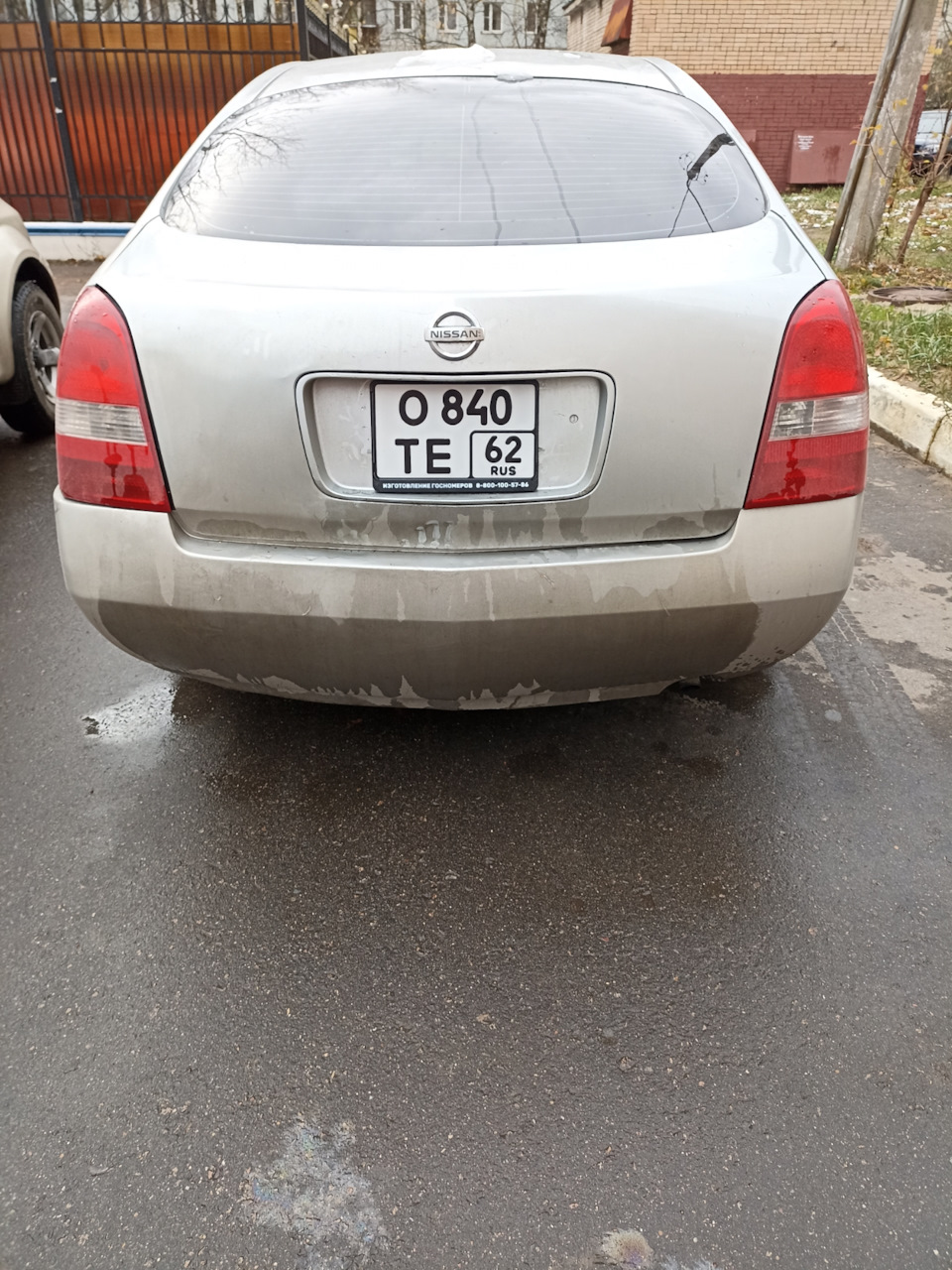 Квадратный номер — Nissan Primera (P12), 1,8 л, 2003 года | аксессуары |  DRIVE2