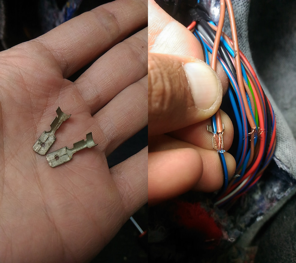В качестве донора соединителей использовал такие клеммы. Лишнюю часть удалял кусачками. — Lada Granta