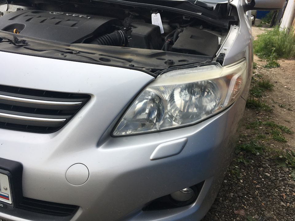 Как снять фару королла е150 Полировка фар тойота королла Е150 - Toyota Corolla (140/150), 1,6 л, 2008 года с