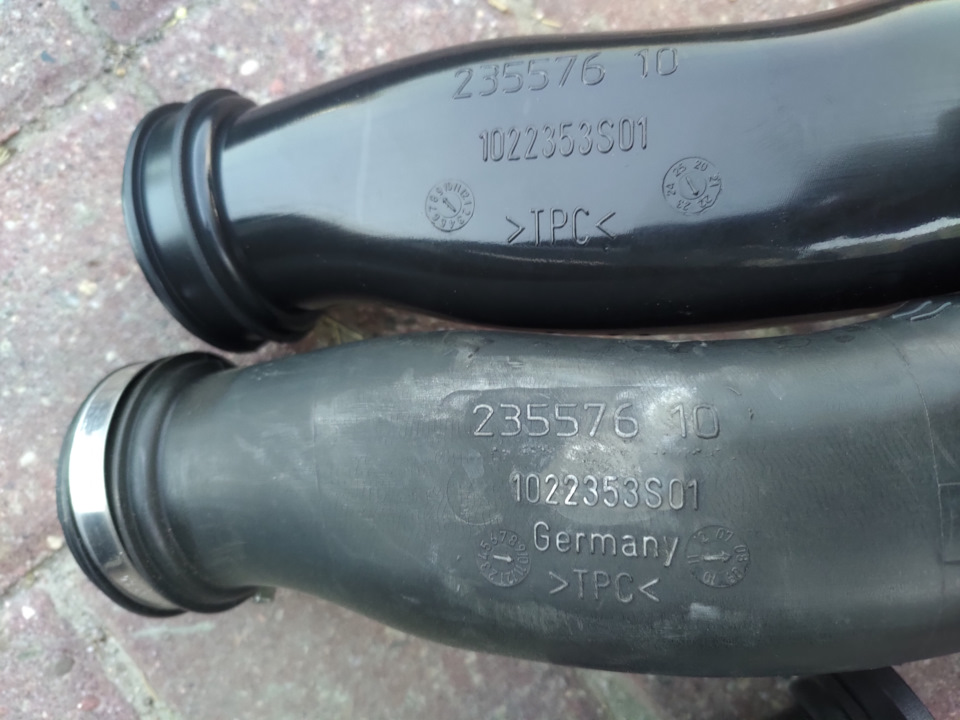 Замена патрубка подачи воздуха на переднюю турбину N54 — BMW 7 series ...