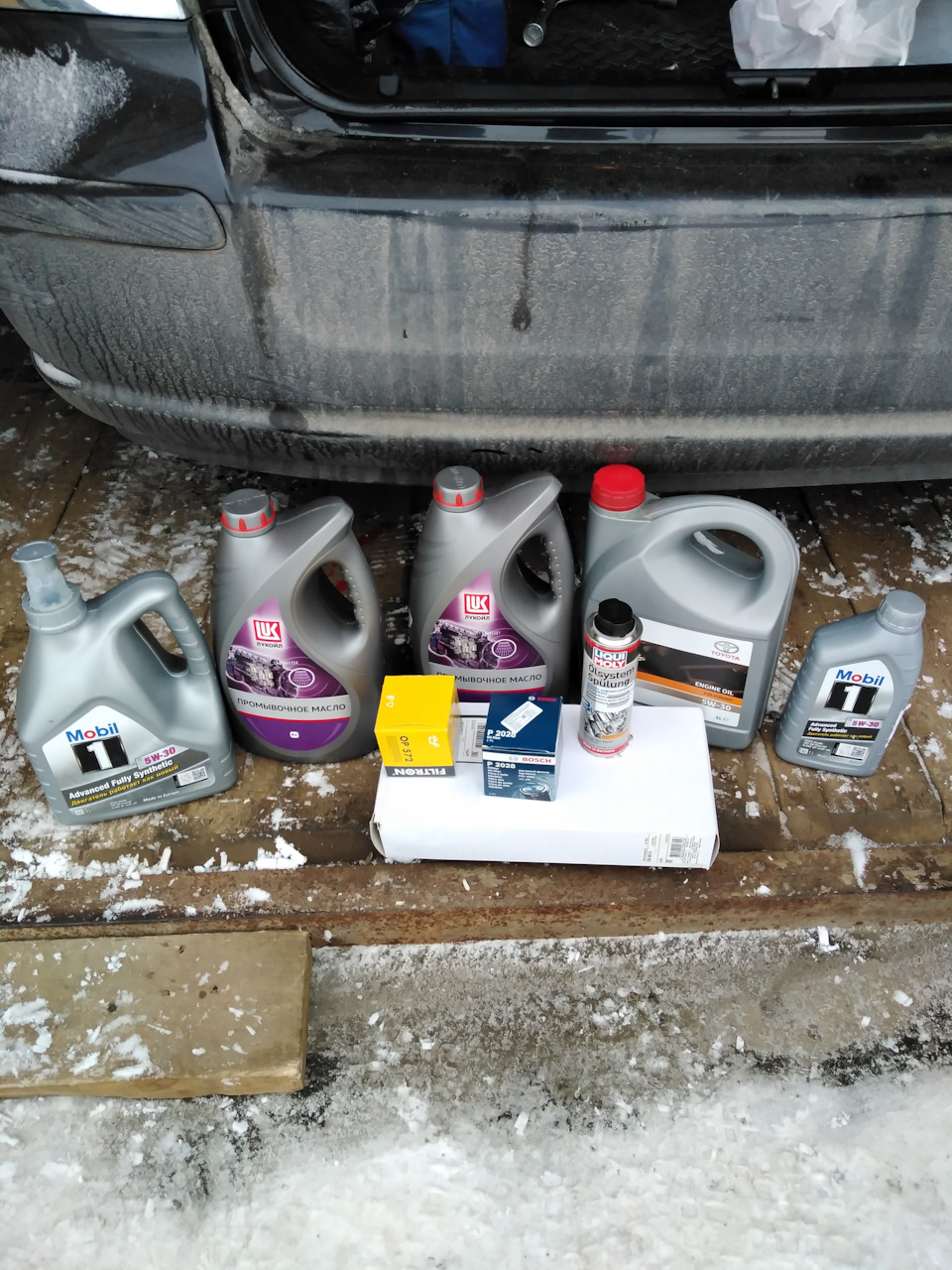 Замена моторного масла на тойоте авенсис 2 с тройной промывкой ...