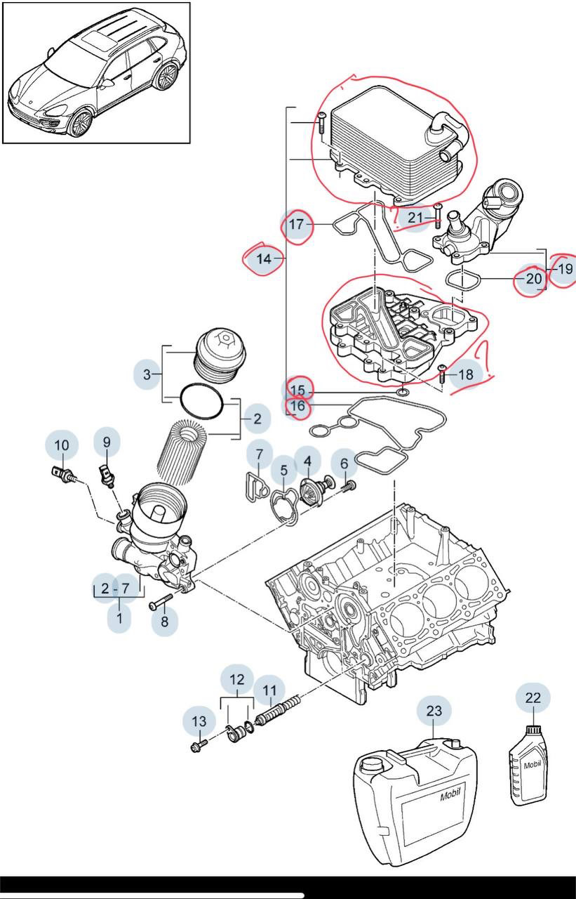 Все что обвел под замену. — Porsche Cayenne (2G) 958