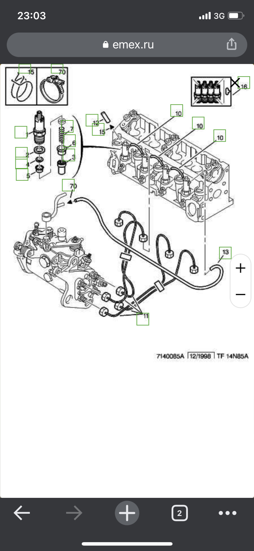 Трубки тнвд высокого давления — Peugeot Partner, 1,8 л, 1998 года | поломка  | DRIVE2