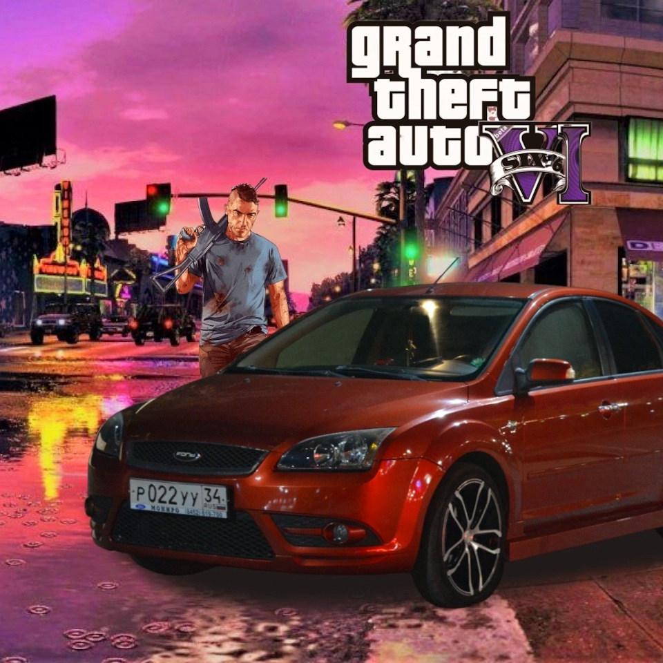 В стиле GTA 8. — Ford Focus II Hatchback, 1,8 л, 2006 года | своими руками  | DRIVE2