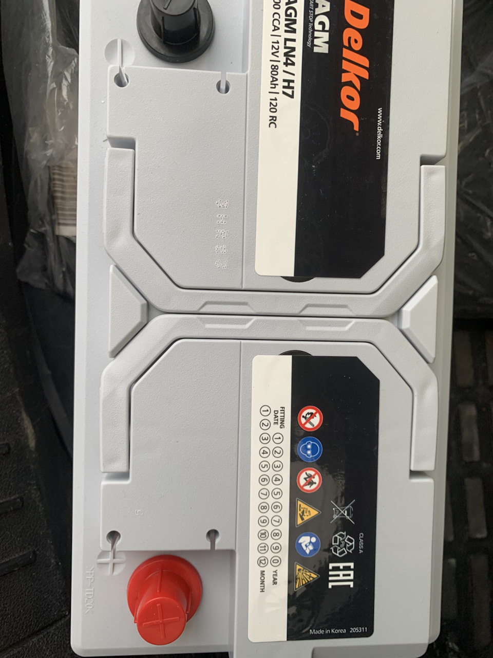 Новенький. 80Аh. AGM. — Opel Insignia (2G). Запчасти на фото: PP1020