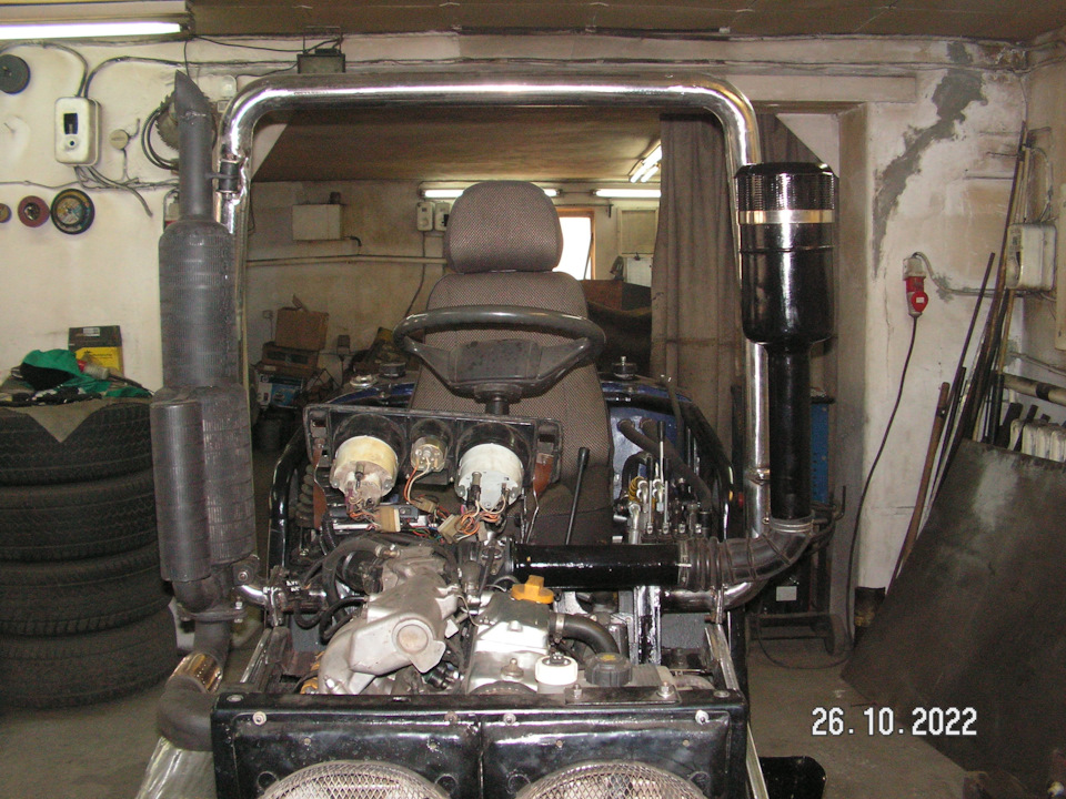 Глушитель, воздухоочиститель и дуга безопасности. — Самодельный ...