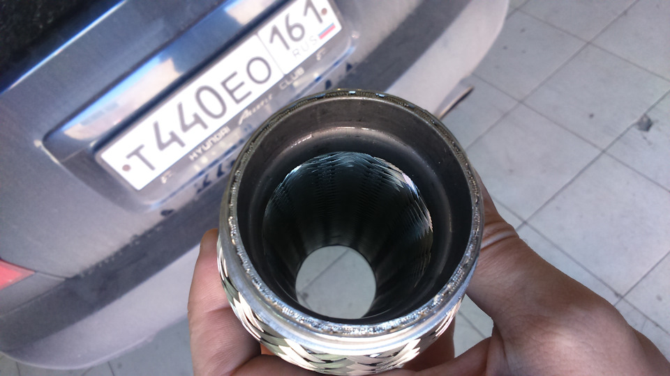 Замена гофры глушителя — Hyundai Accent (2G), 1,5 л, 2009 года | визит ...
