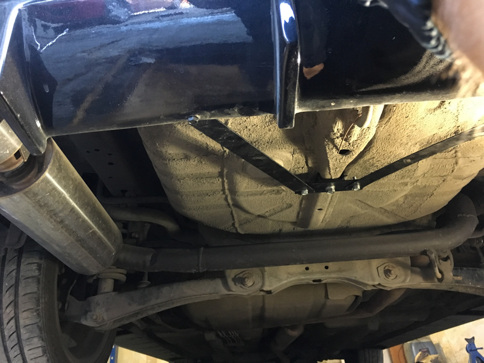 Дополнительное крепление заднего бампера — Mitsubishi Lancer IX, 1,6 л ...