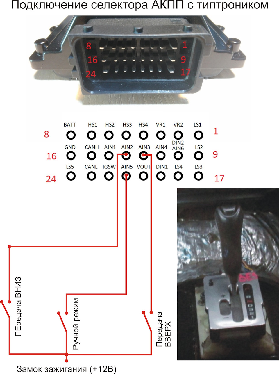 Connection description universal automatic transmission controller ATECU new
