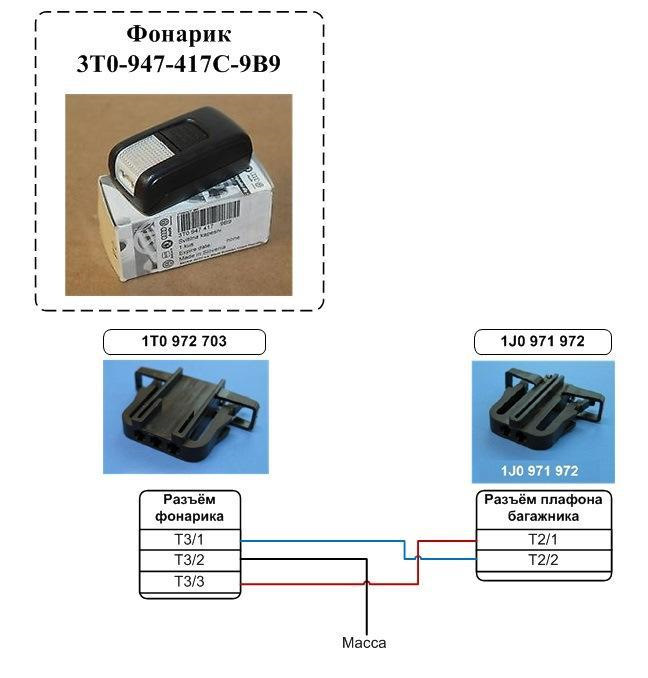 3T0947417C9B9 Карманный фонарь VAG | Запчасти на DRIVE2