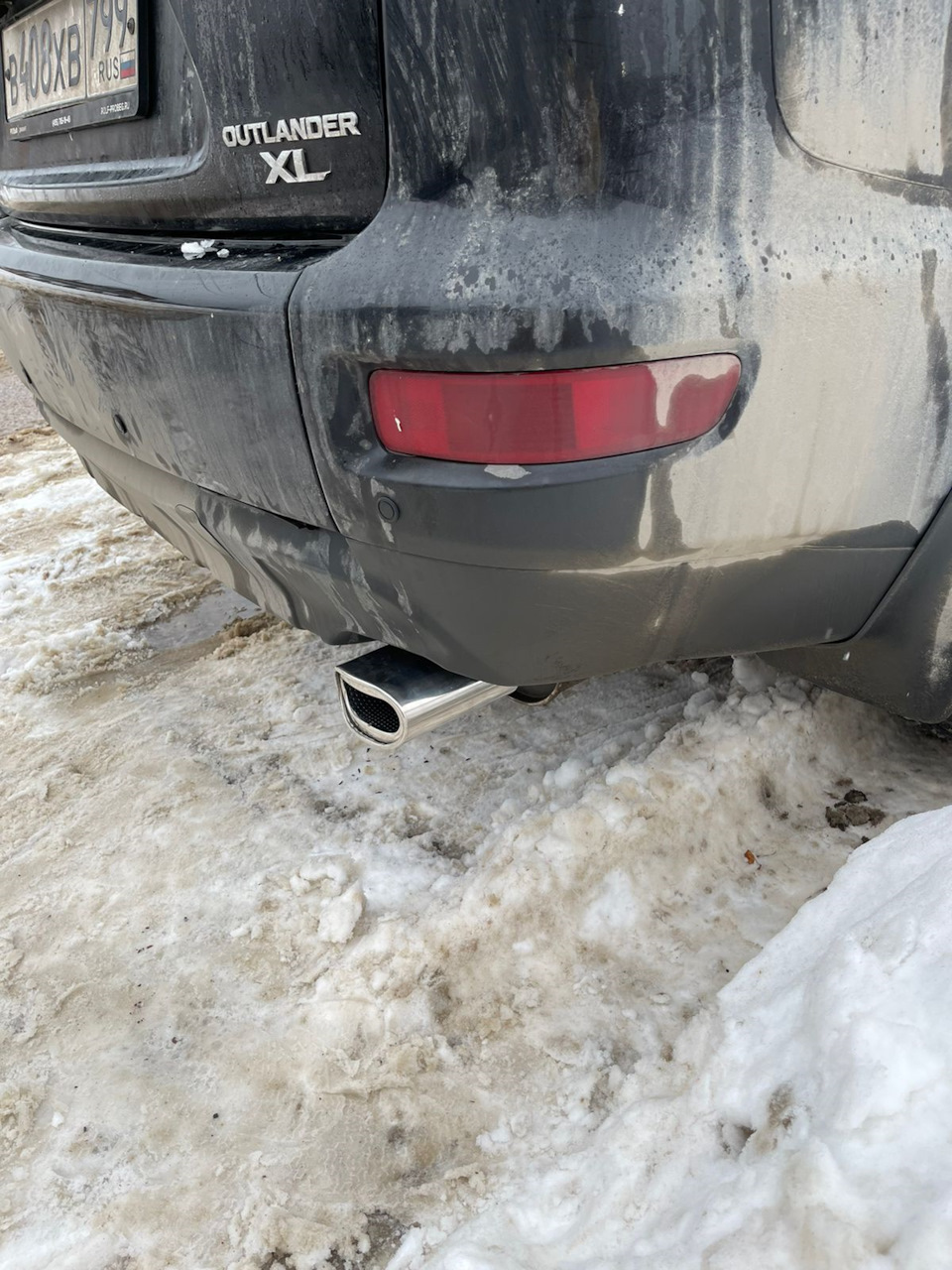 Насадка на глушитель с шумоподавлением — Mitsubishi Outlander XL, 2 л ...