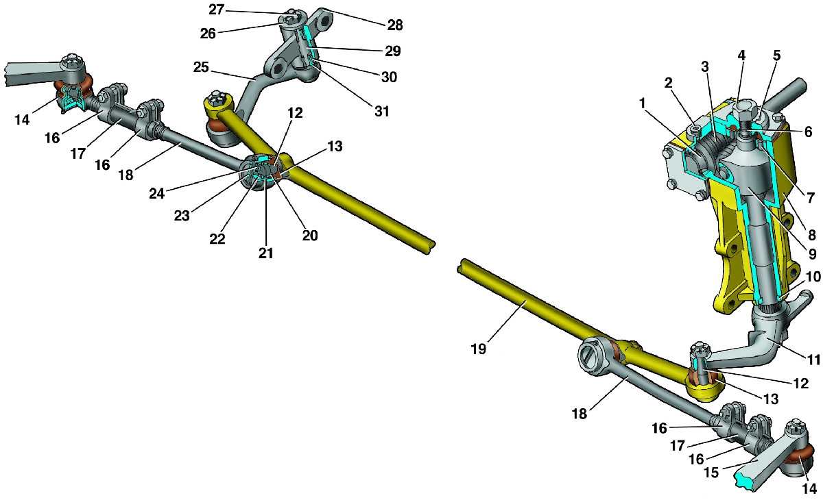 Схема рулевых тяг ваз 2107