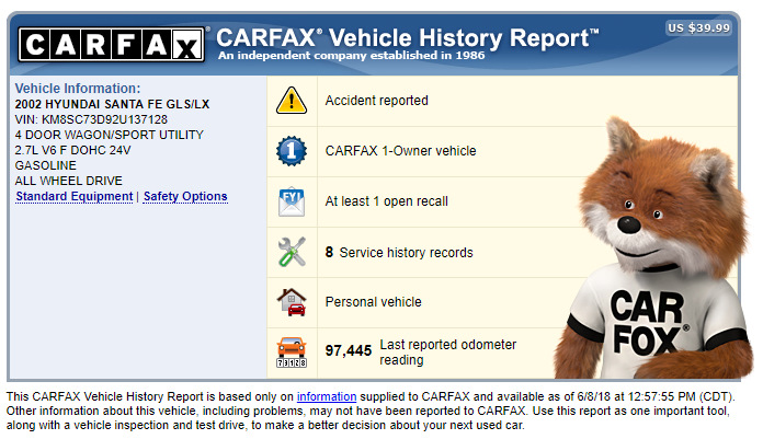 Carfax проверка