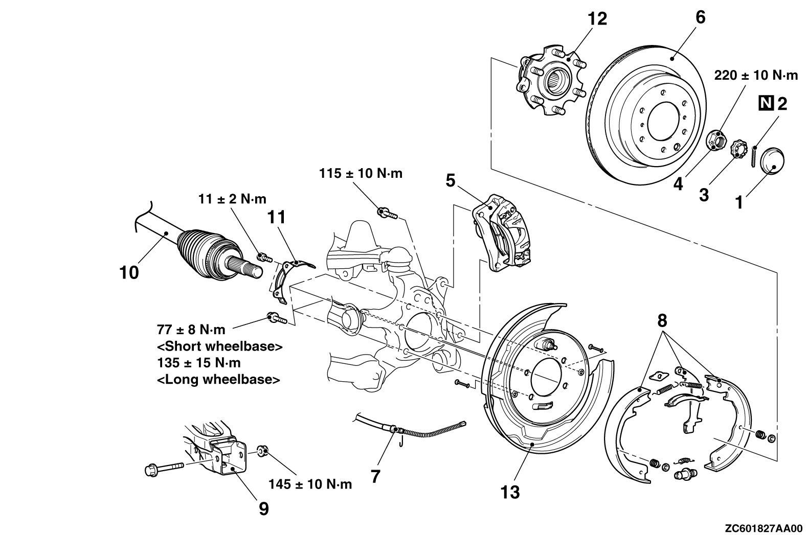 MR377495 Ступица (кулак цапфа) задняя левая
