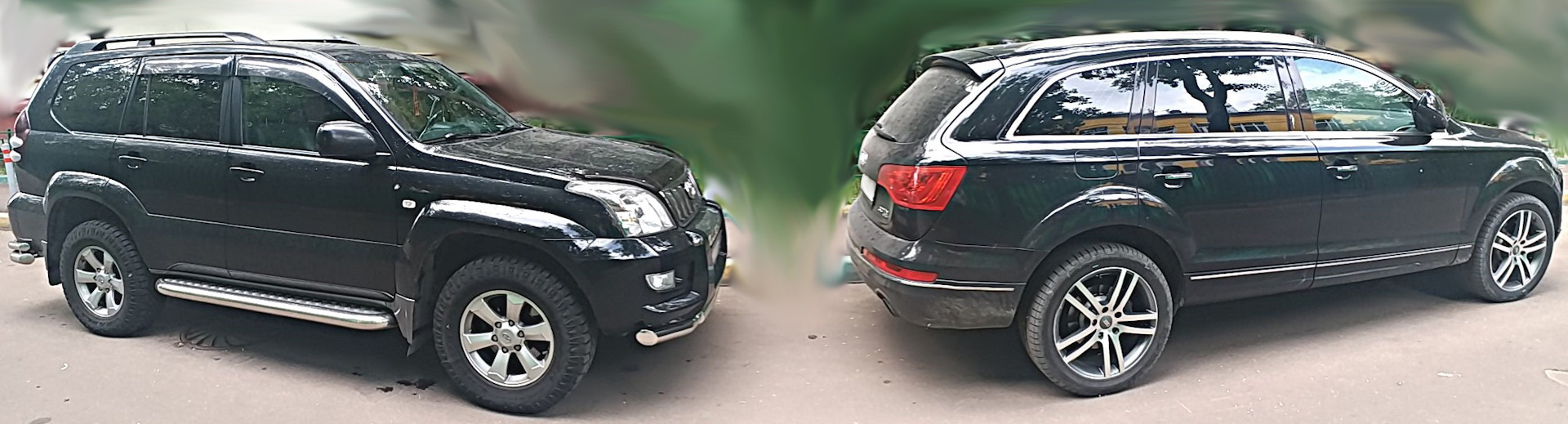 Audi Q7 [4L] vs Toyota Land Cruiser Prado 120 — DRIVE2