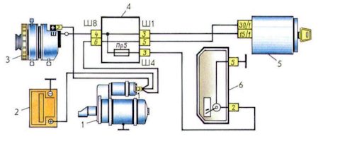 схема подключения стартера ваз 2107