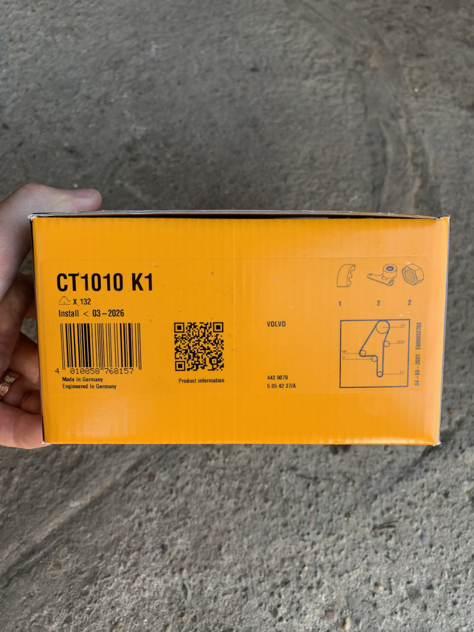 CT1010K1 Ремкомплект грм CONTITECH | Запчасти на DRIVE2