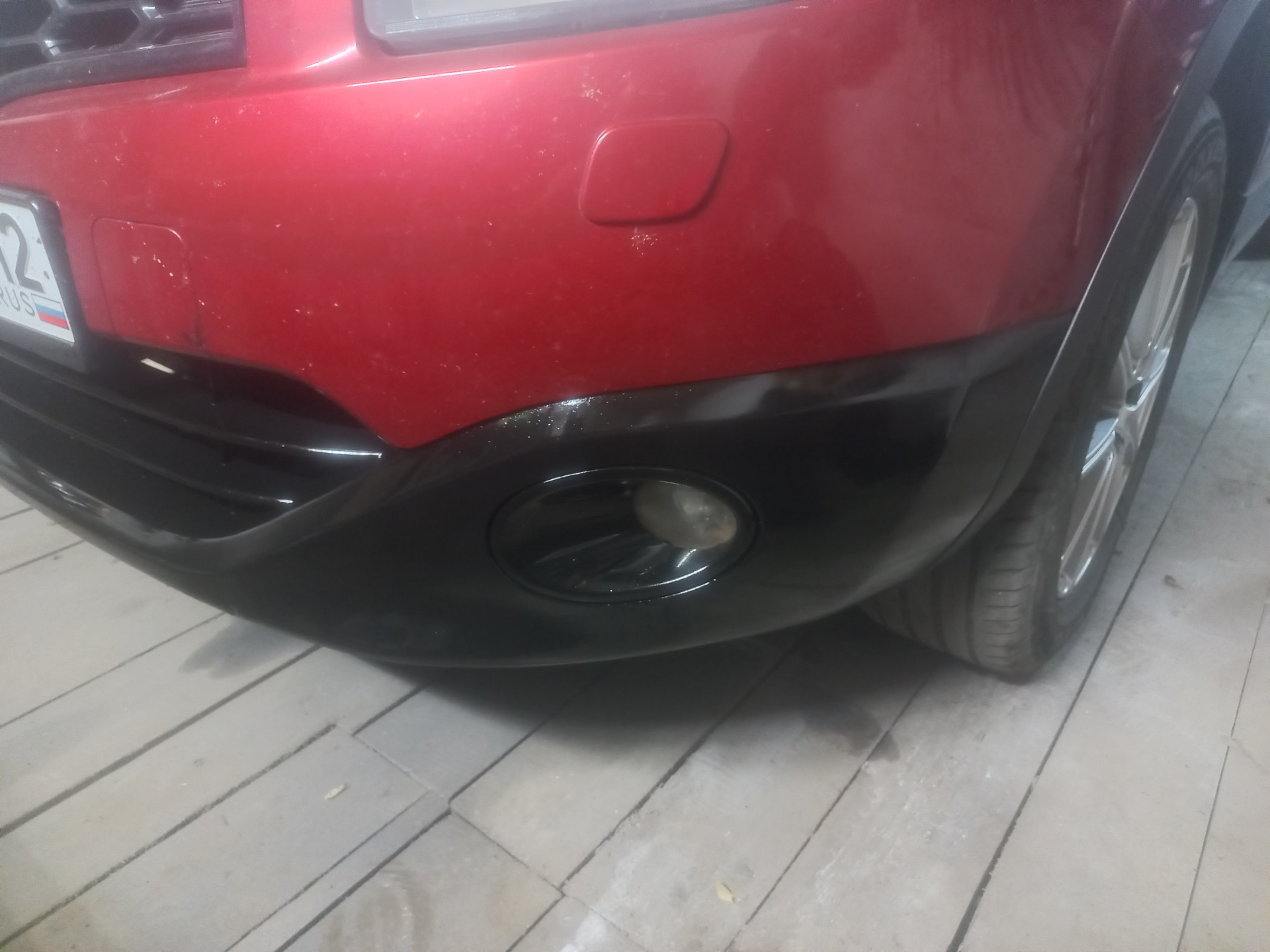 Покраска черного пластика переднем бампере — Nissan Qashqai (1G), 2 л ...