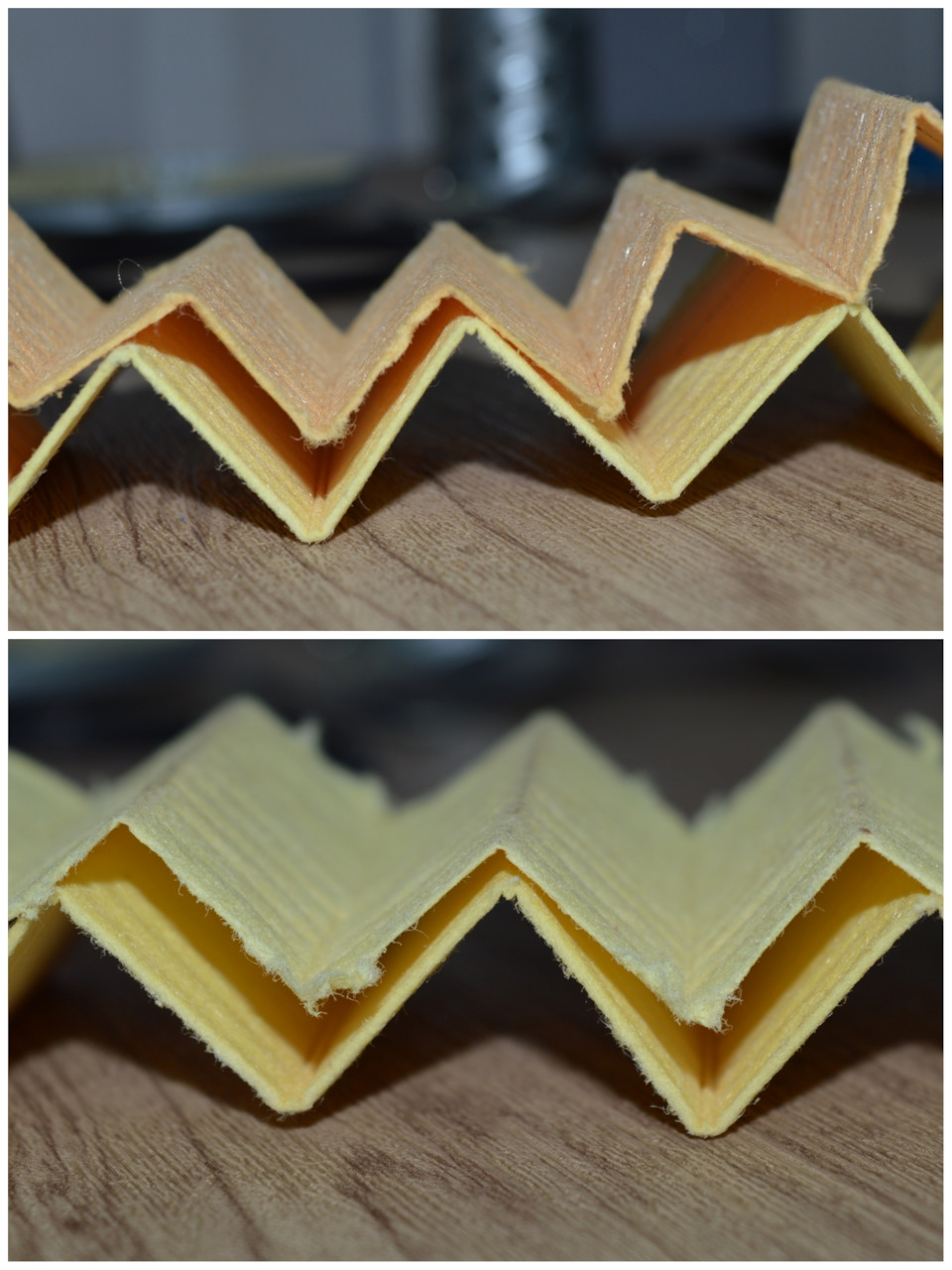 Вот для сравнения. На обоих фото Speedmate внизу. Верхнее фото для сравнения с FINWHALE LF703, нижнее — с CLEAN FILTERS DO324. Ну и кто тут папа по материалу ФЭ? — Hyundai Solaris (1G). Запчасти на фото: LF703, DO324