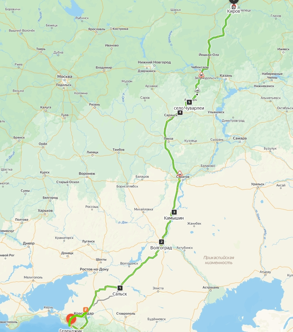 Из отпуска домой: Геленджик — Волгоград — Киров — Lada Vesta, 1,6 л, 2019  года | путешествие | DRIVE2