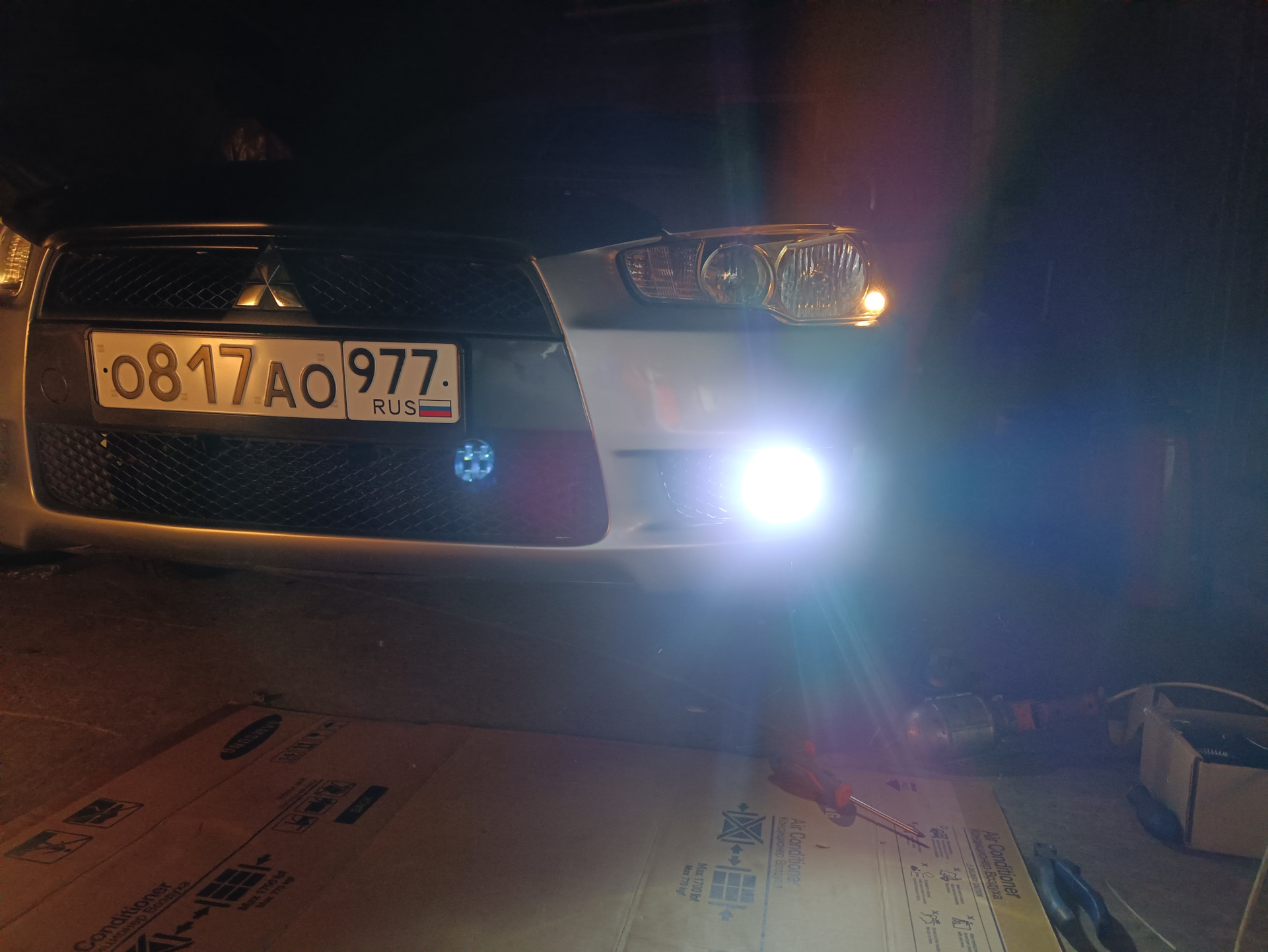 #15 Новые диодные птф — Mitsubishi Lancer X, 1,8 л, 2008 года ...