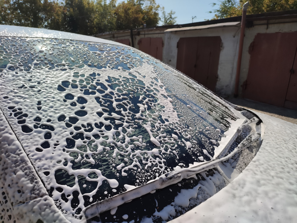Гидрофобный эффект антидождя KillAqua Crystal. — Volkswagen Polo Sedan