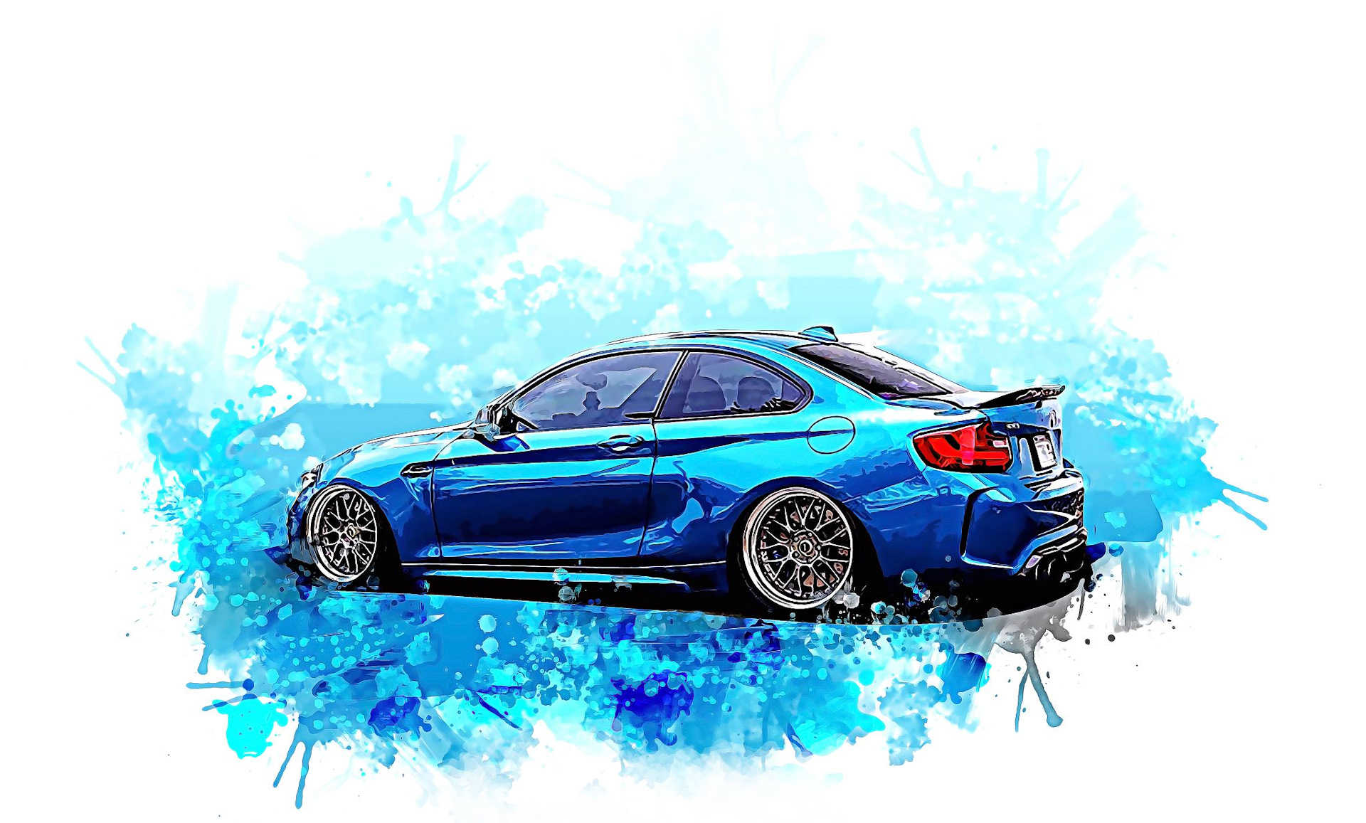 Рисунок на синий авто